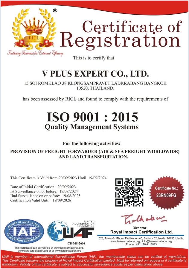 Our Certificate